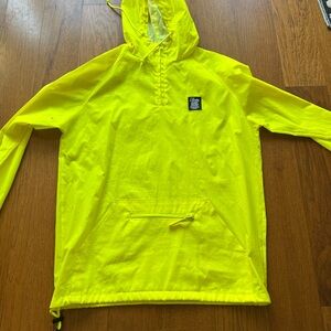Bright Yellow Raincoat with Hood